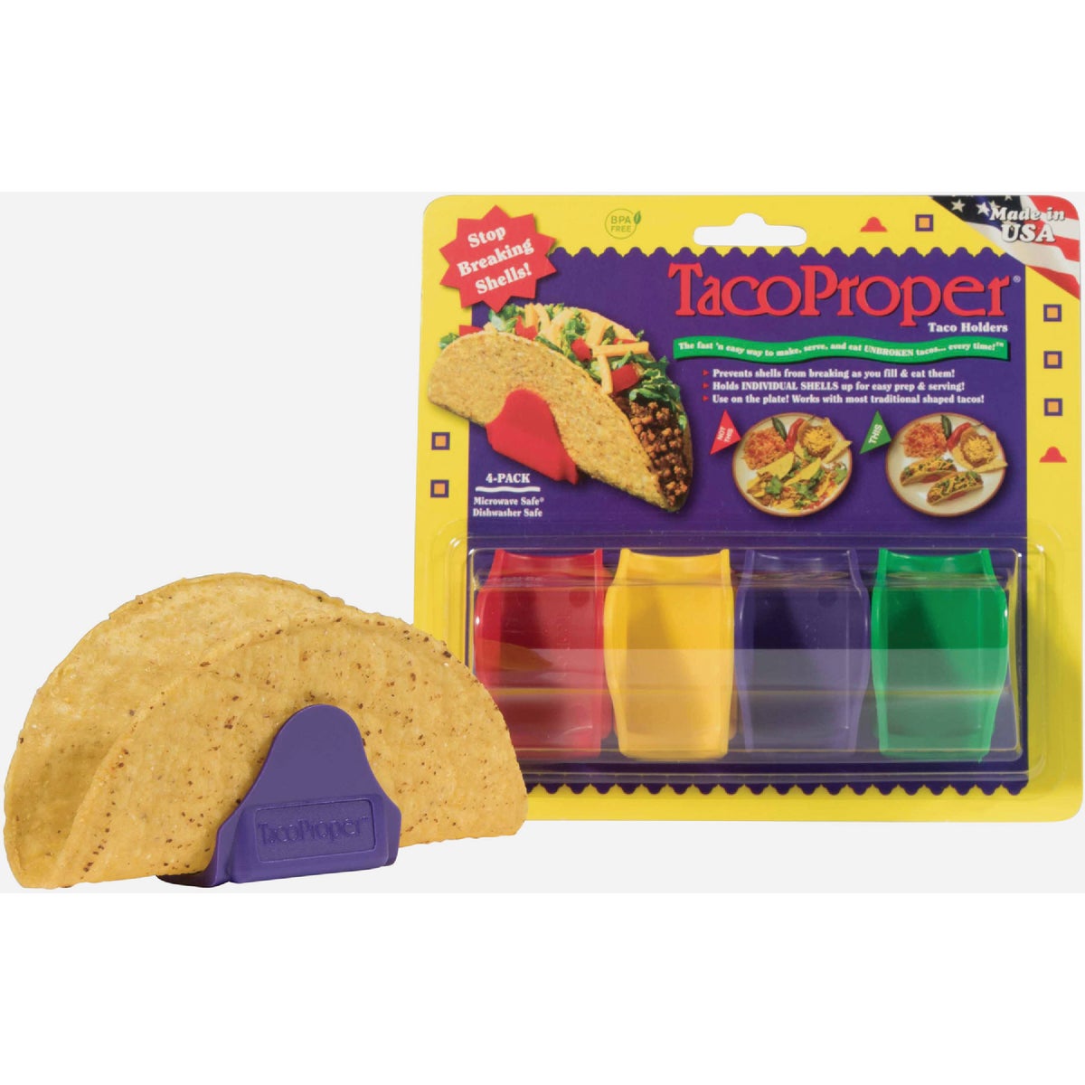 TacoProper Plastic Taco Holder (4-Piece)