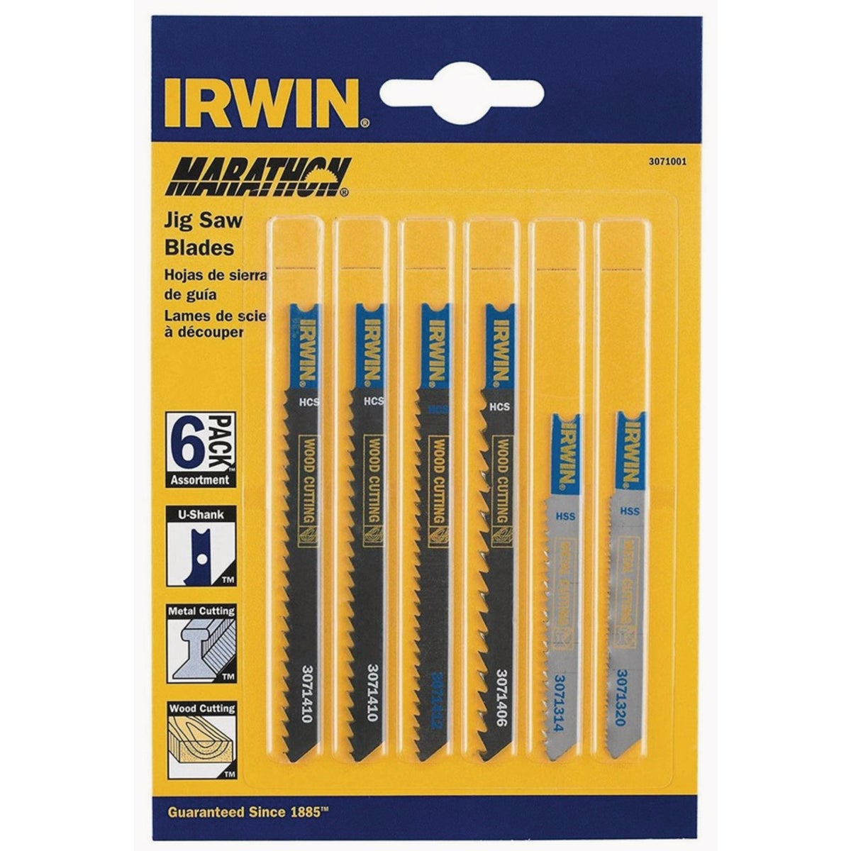 6-Pc. U-Shank Jig Saw Blade Set