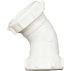 PP55-7W COUPLING ELBOW 45 DEG 1-1/2" PLASTIC WHT Image 1