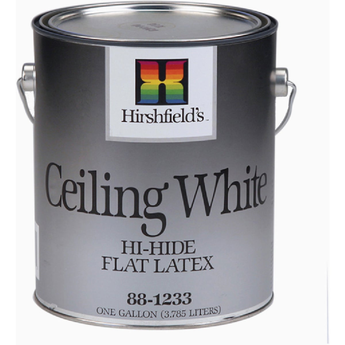 Hirshfield's Flat Latex Hi-Hide Ceiling Paint, White, 1 Gal.