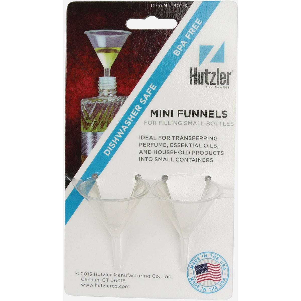 Hutzler 1.6 Oz. Plastic Mini Funnel 
