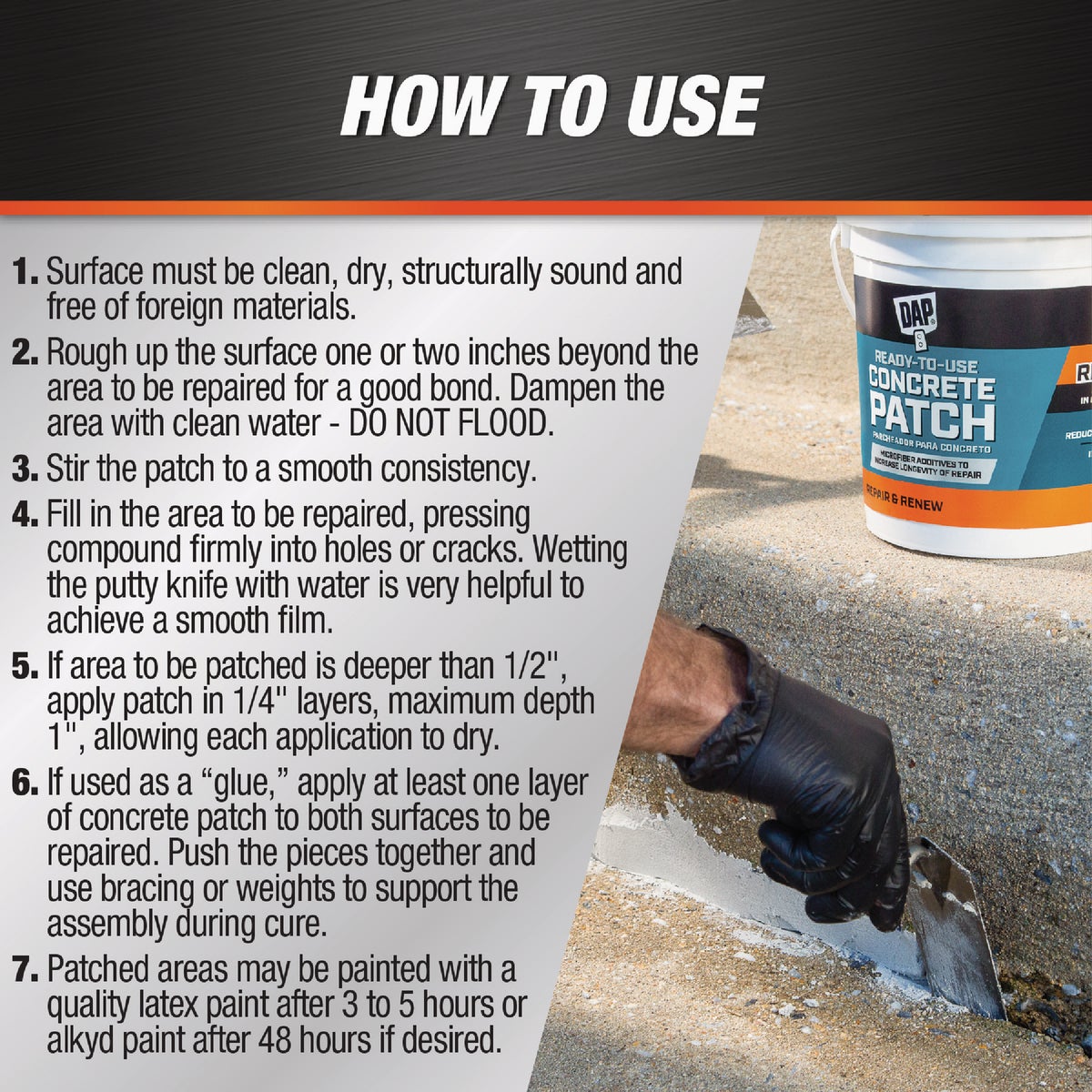 1-Qt. Ready-Mixed Concrete Patch Image 2