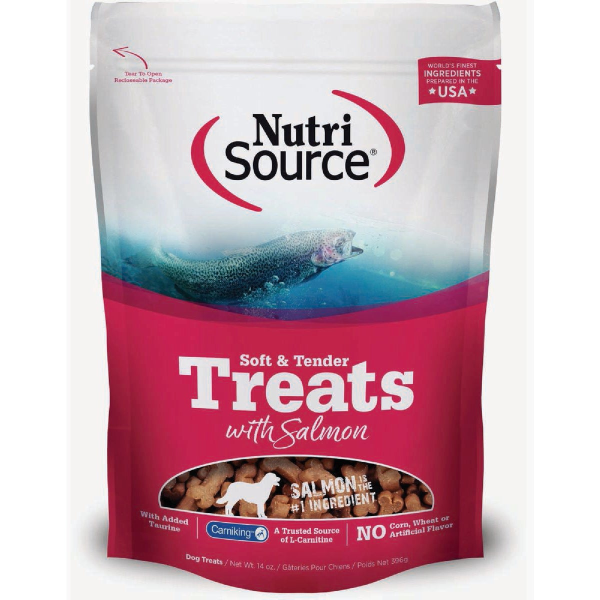 NutriSource Salmon Flavor Soft & Tender Treats, 6 Oz.