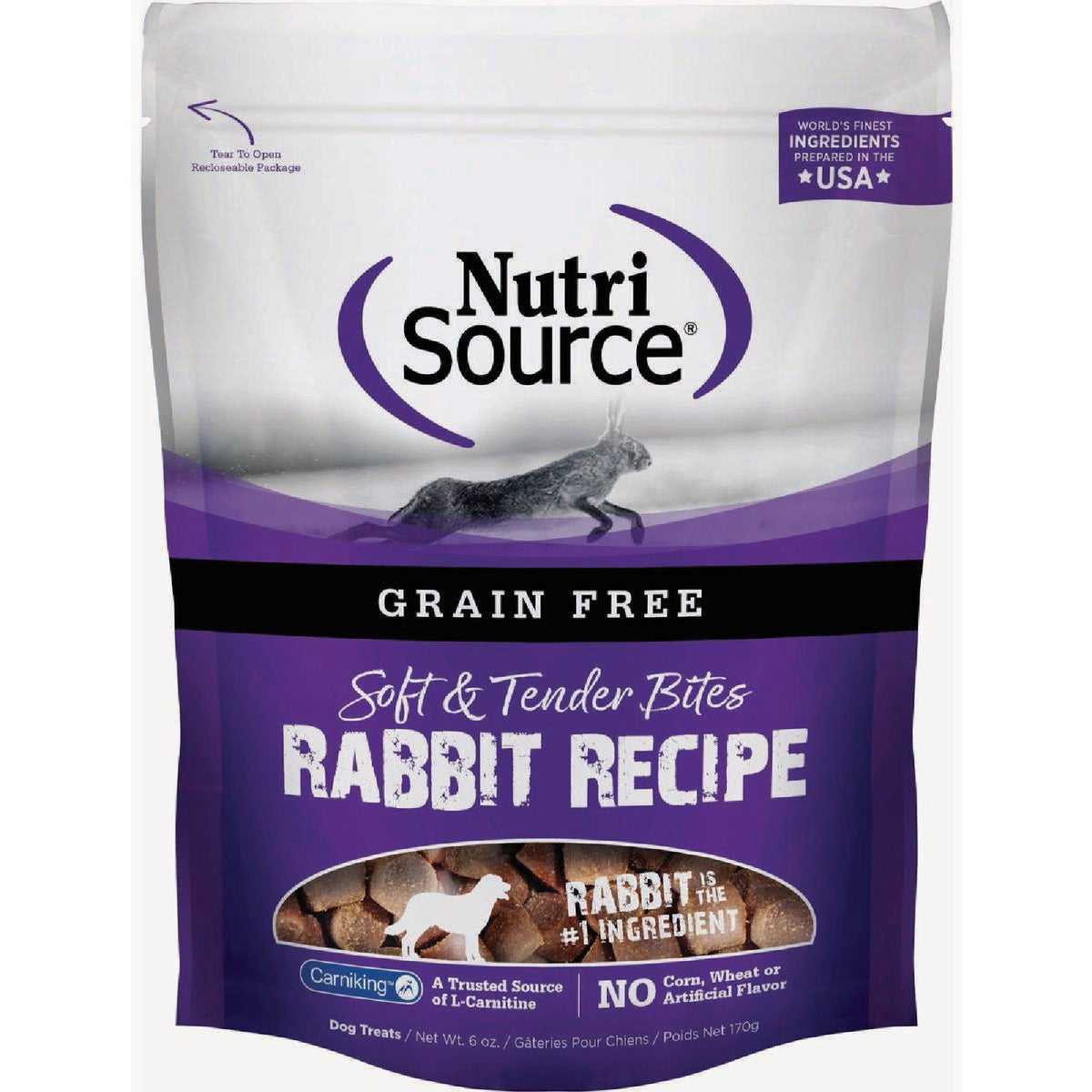 NutriSource Grain-Free Rabbit Flavor Soft & Tender Bites, 6 Oz.