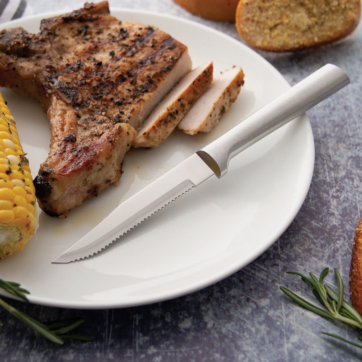 Rada Serrated Steak Knife, Silver Image 2