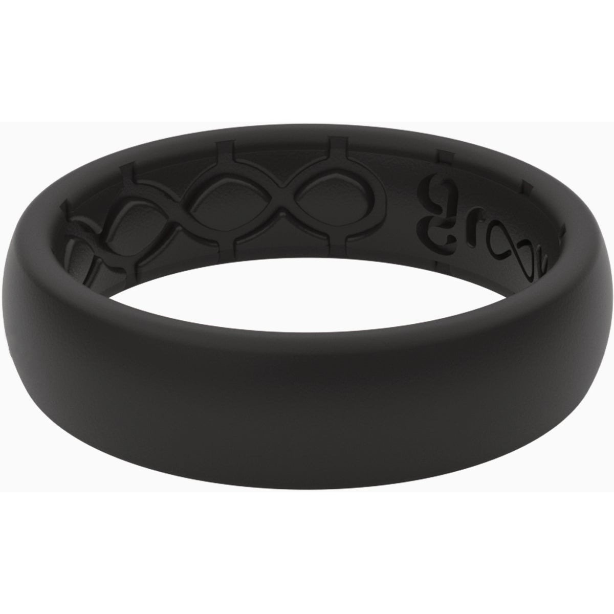Groove Life Groove Ring Thin Solid Midnight Black Ring Size 6