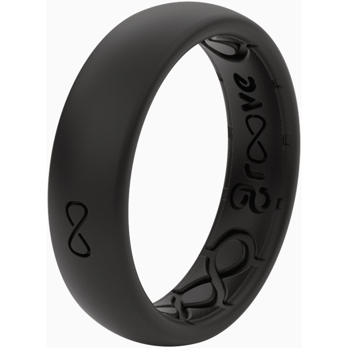 Groove Life Groove Ring Thin Solid Midnight Black Ring Size 6 Image 2