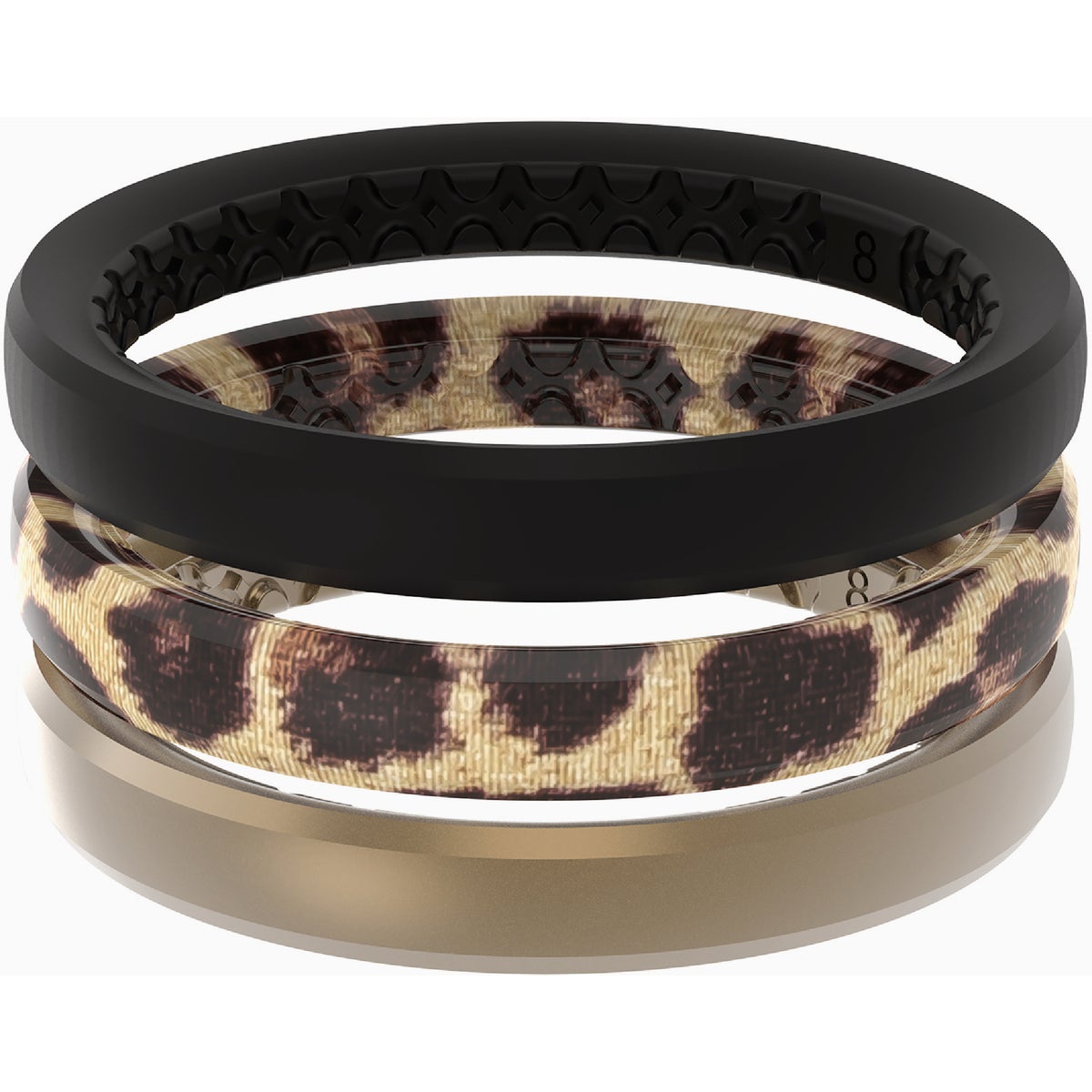 Groove Life Groove Ring Leopard 3 Band Stackable Set Size 10