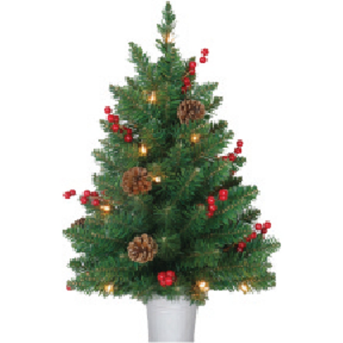 24-In. Prelit Christmas Tree In Bucket