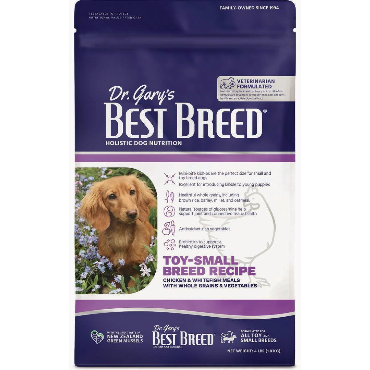 Dr. Gary's Best Breed 4 Lb. Toy-Small Breed Recipe Dry Dog Food