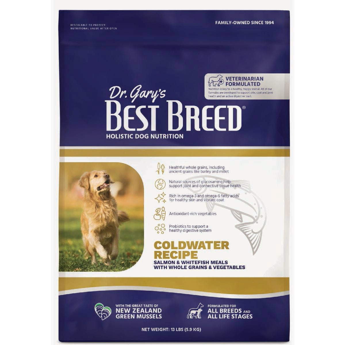 Dr. Gary's Best Breed 13 Lb. Coldwater Recipe Dry Dog Food