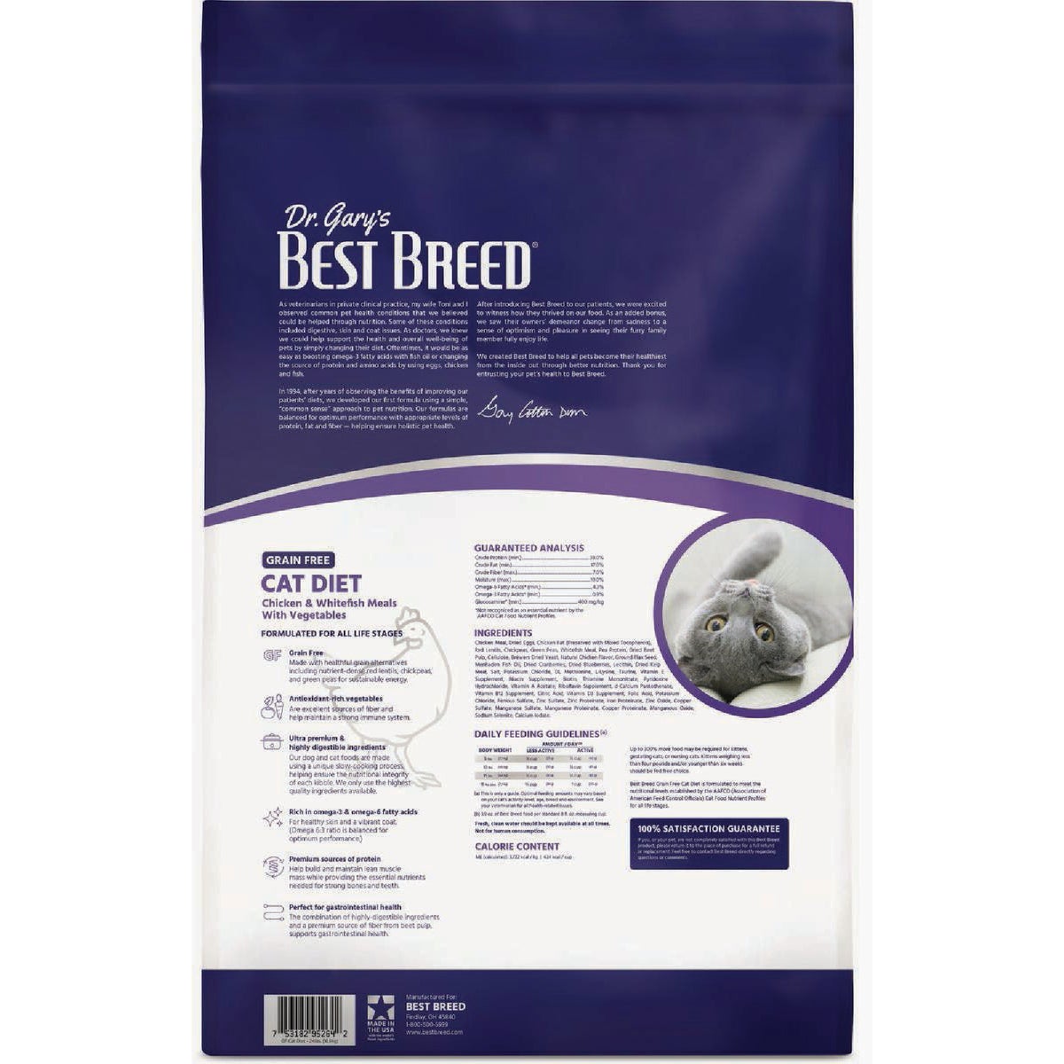 Dr. Gary's Best Breed 12 Lb. Grain-Free Cat Diet Dry Cat Food Image 2