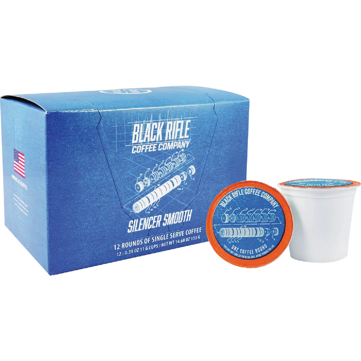 Black Rifle Coffee Company Silencer Smooth Light Roast Coffee Rounds (12-Pack)
