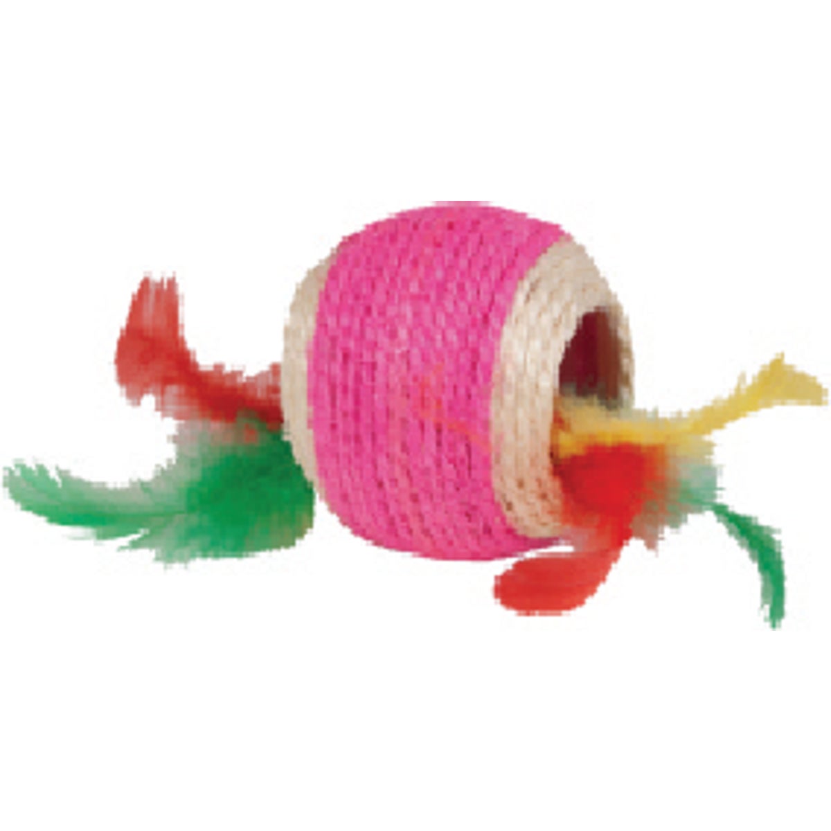 Chomper Kylie's Brights Feather Jute Ball Cat Toy