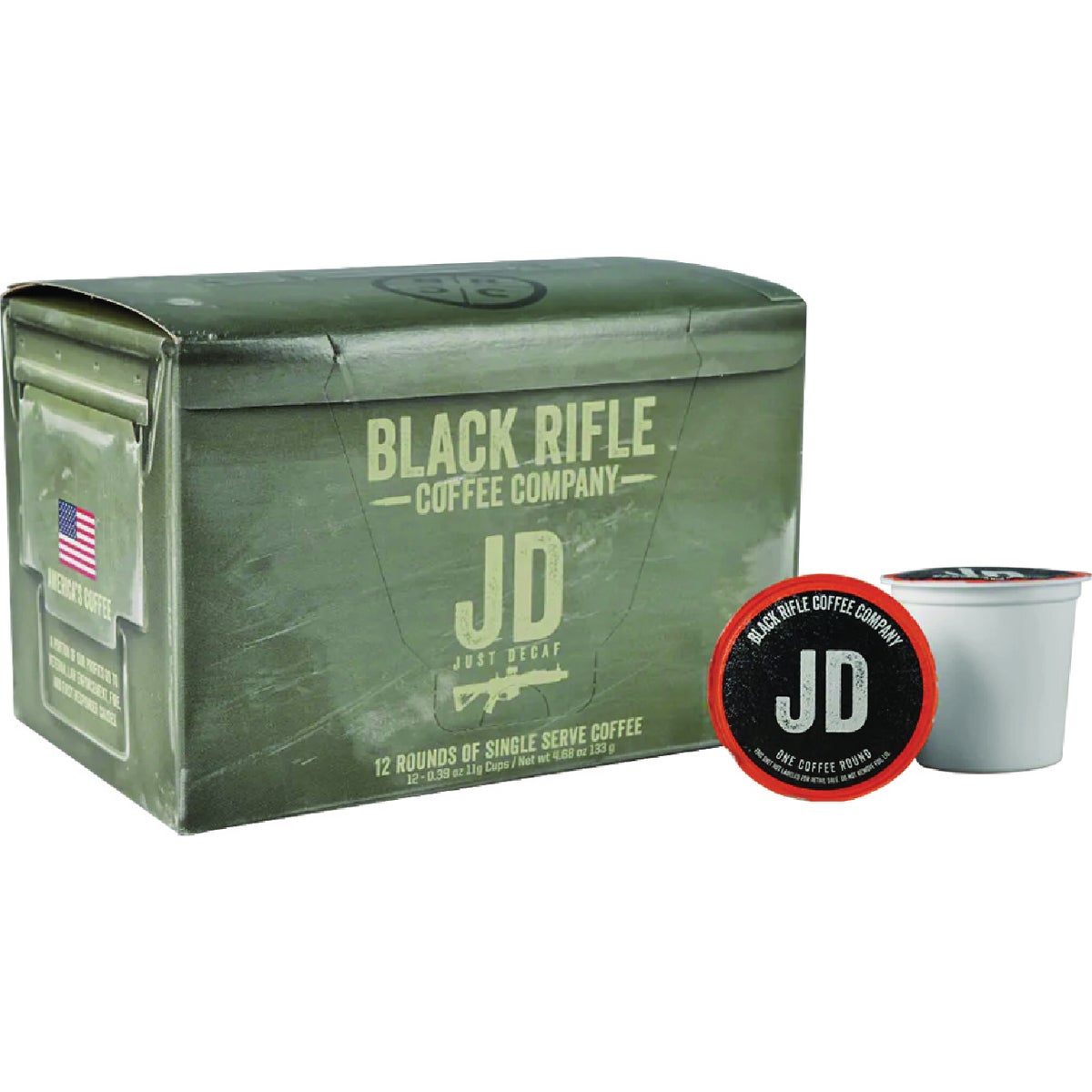 Black Rifle Coffee Company Just Decaf Medium Roast Coffee Rounds (12-Pack)