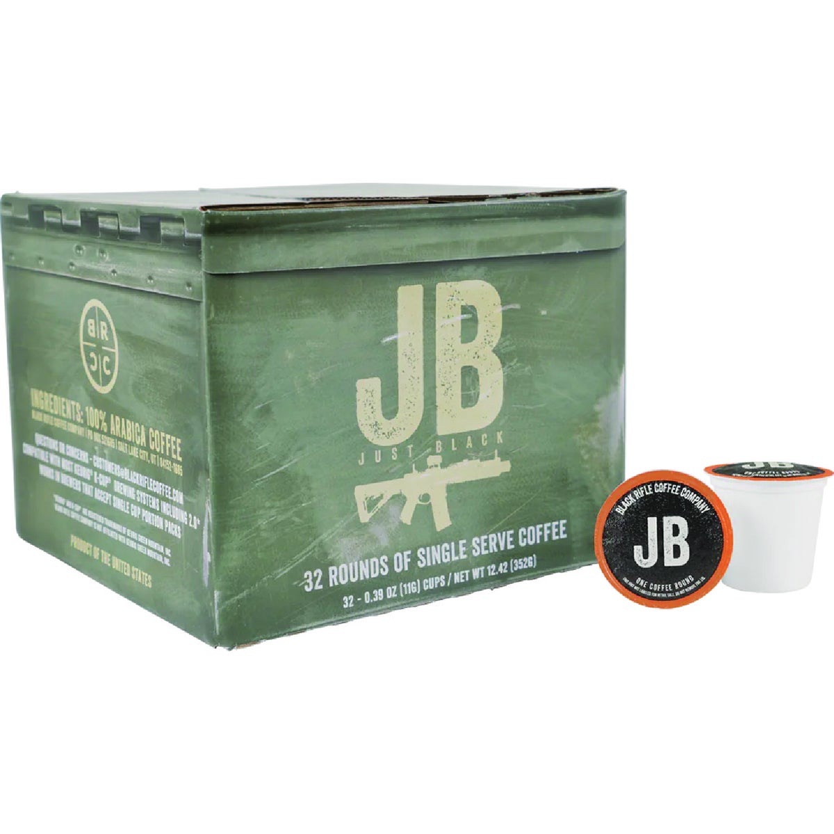 Black Rifle Coffee Company Just Black Medium Roast Coffee Rounds (32-Pack)