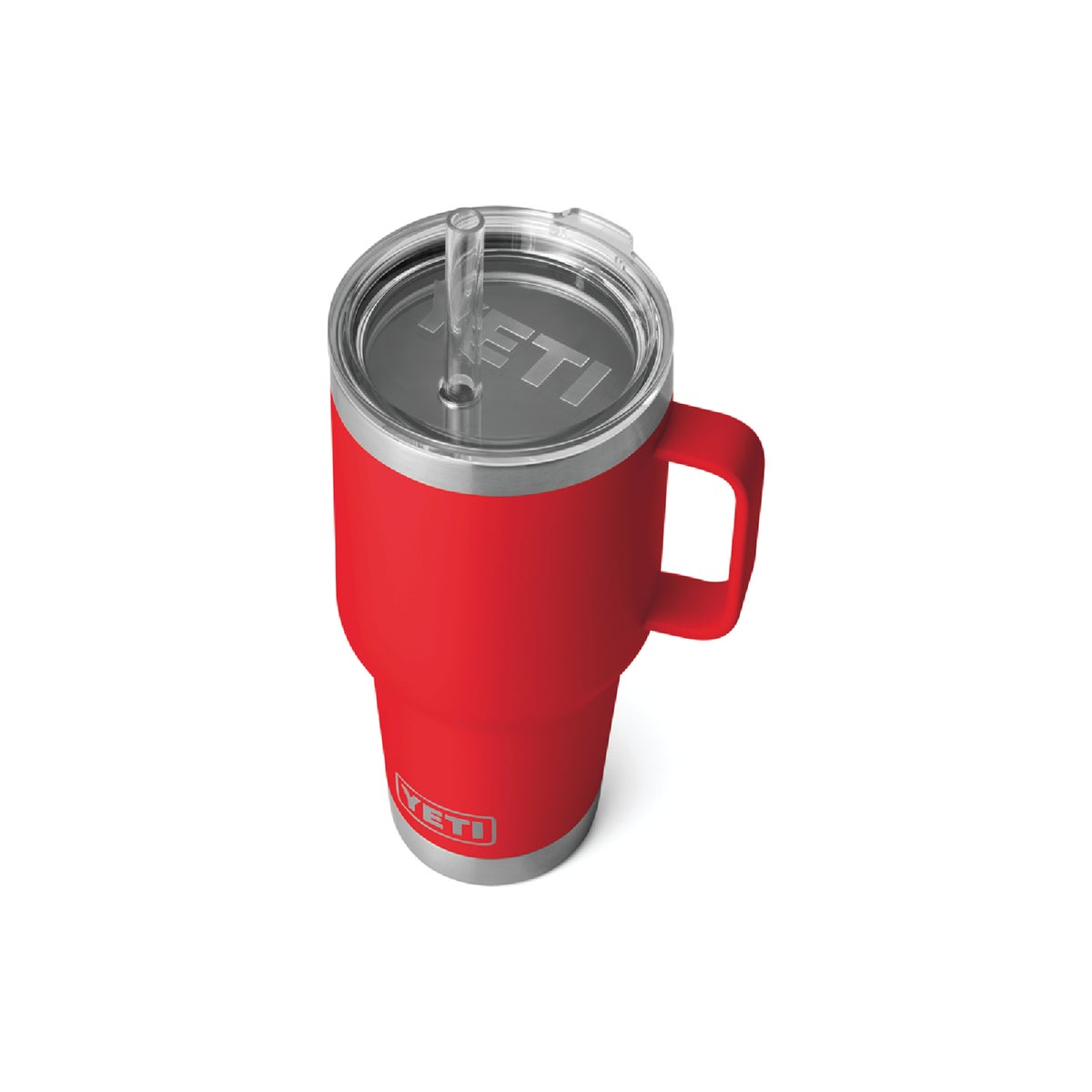 YETI Rambler 35 Oz. Stainless Steel Mug with Straw Lid, Rescue Red Image 3