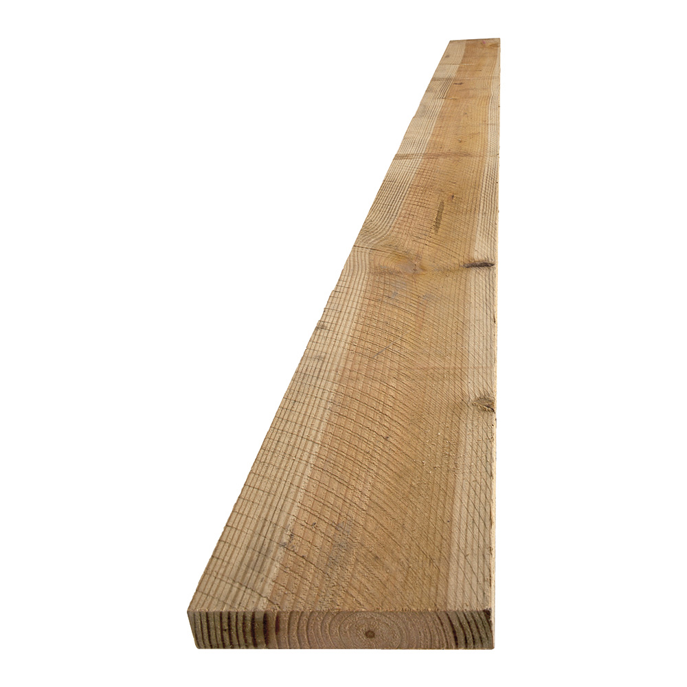 1 In. x 8 In. x 12 Ft. Marine Grade Rough Treated Lumber