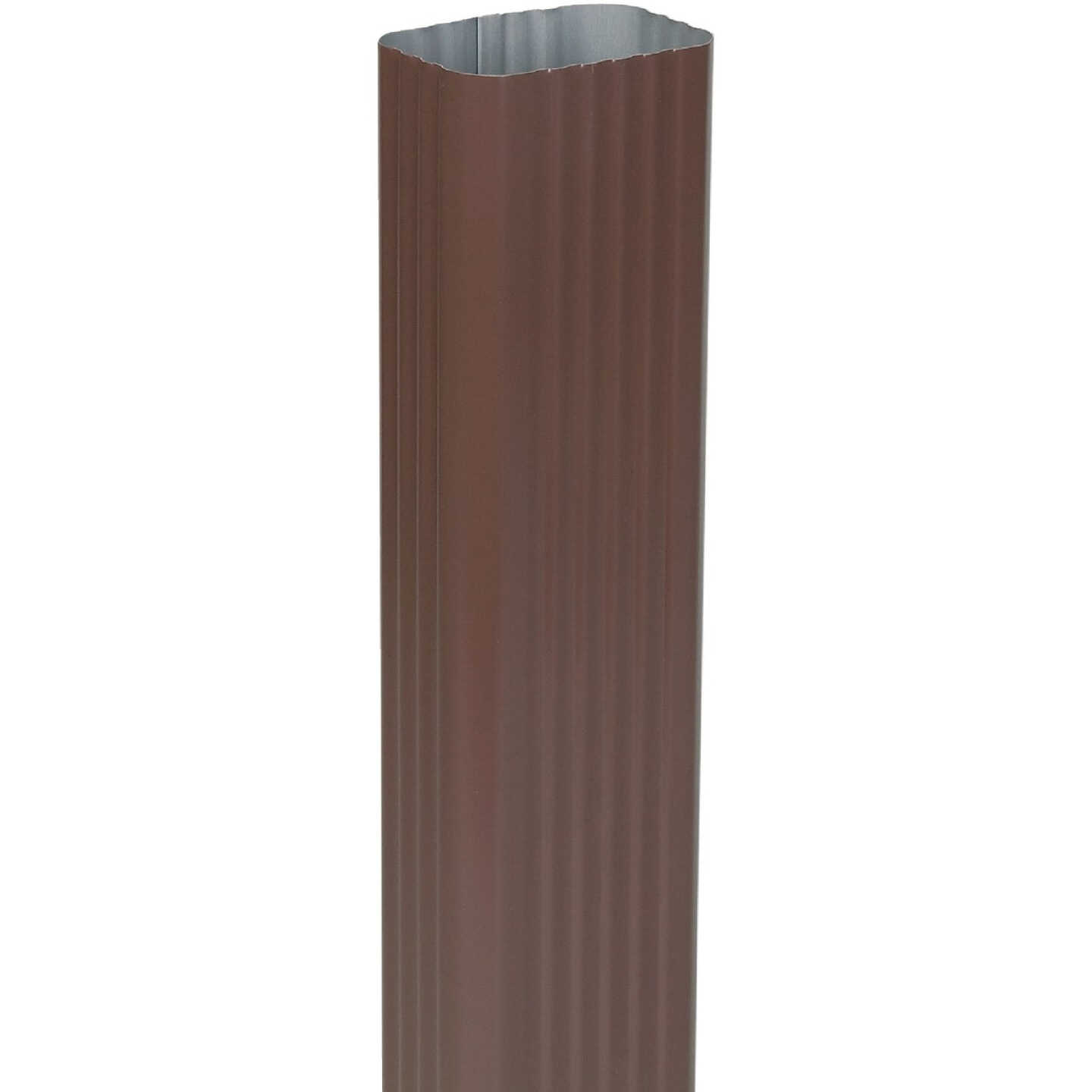 Spectra Metals 2 In. x 3 In. Brown Aluminum Downspout Image 1