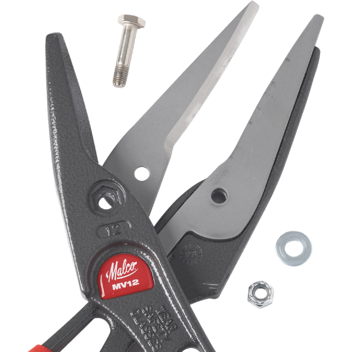 Malco Andy 3 In. High Carbon Steel Straight Snip Replacement Blades Image 1