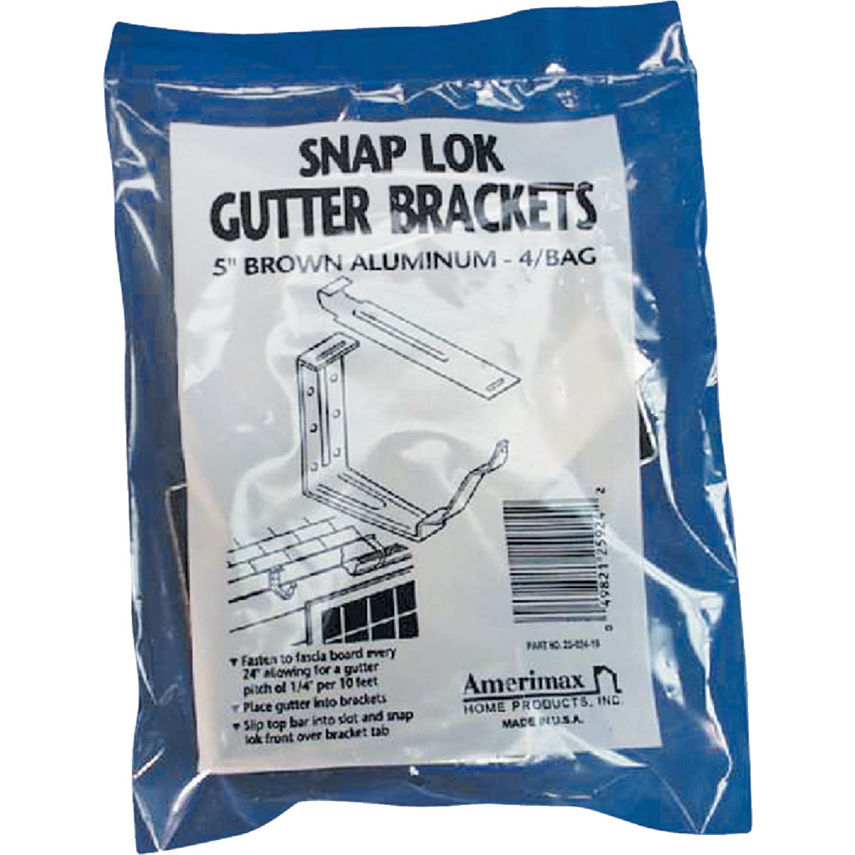 Spectra Metals K Style Aluminim Brown Snap-Lok Gutter Hanger Bracket, (4-Pack) Image 2
