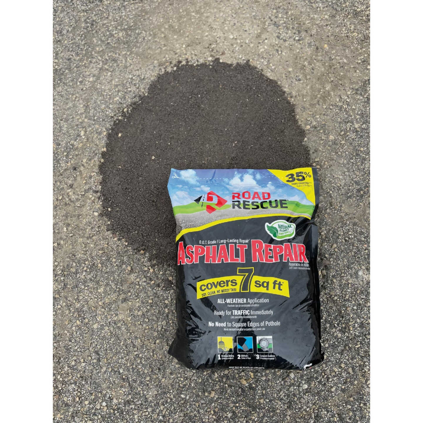 Road Rescue 50 Lb. Blacktop Patch Asphalt Repair Image 5