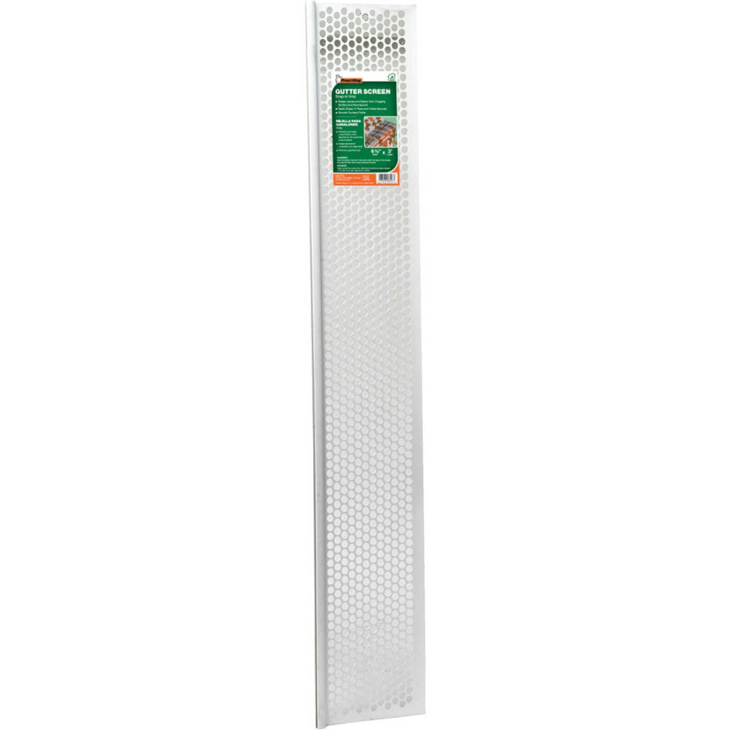 Frost King 6-1/2 In. x 3 Ft. White Vinyl Snap-In Gutter Screen Image 1