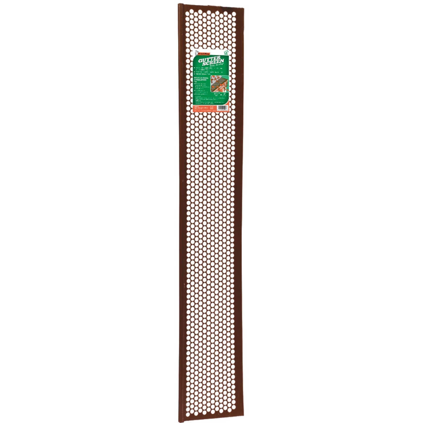 Frost King 6-1/2 In. x 3 Ft. Brown Vinyl Snap-In Gutter Screen Image 1