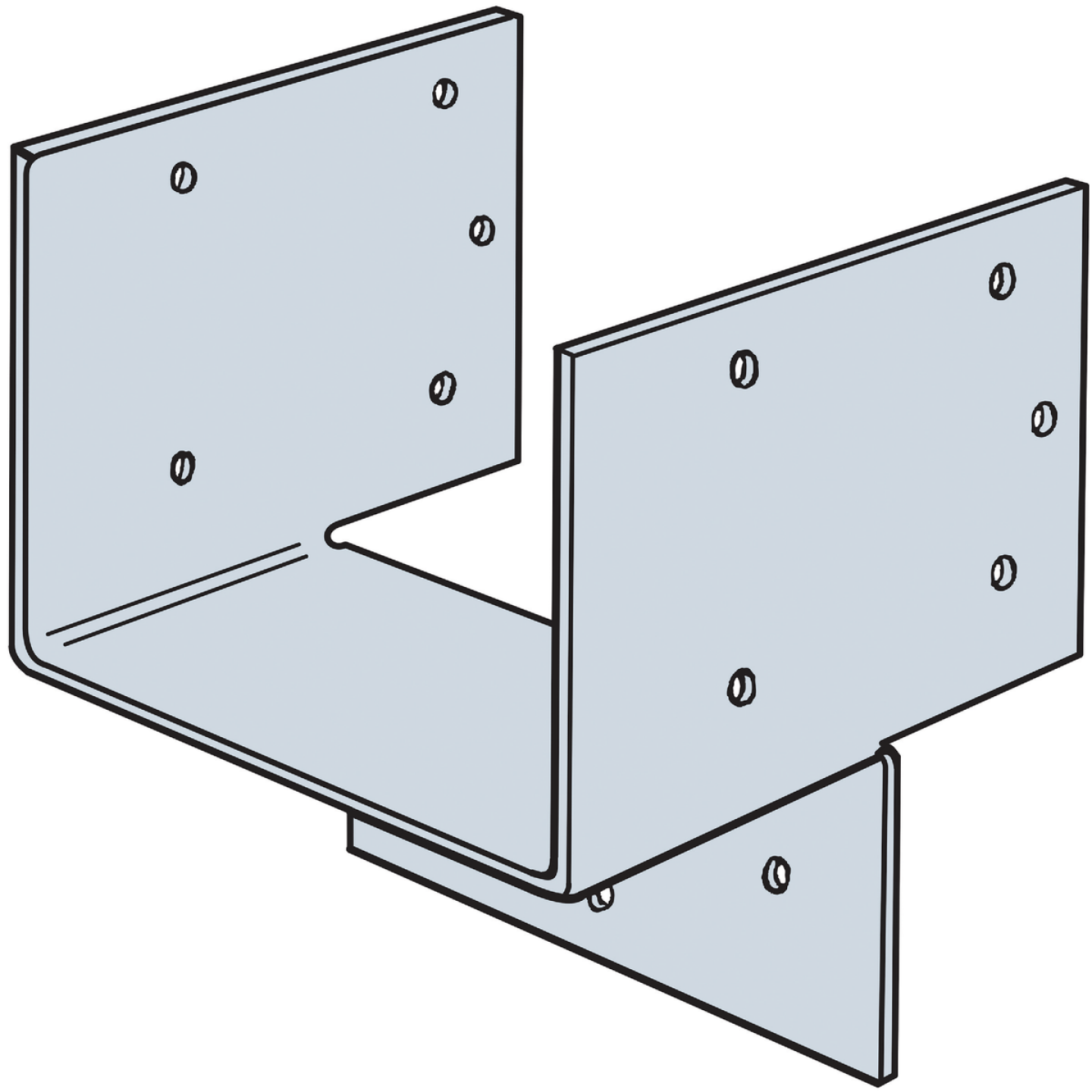 HH Galvanized Header Hanger for 4x Image 1