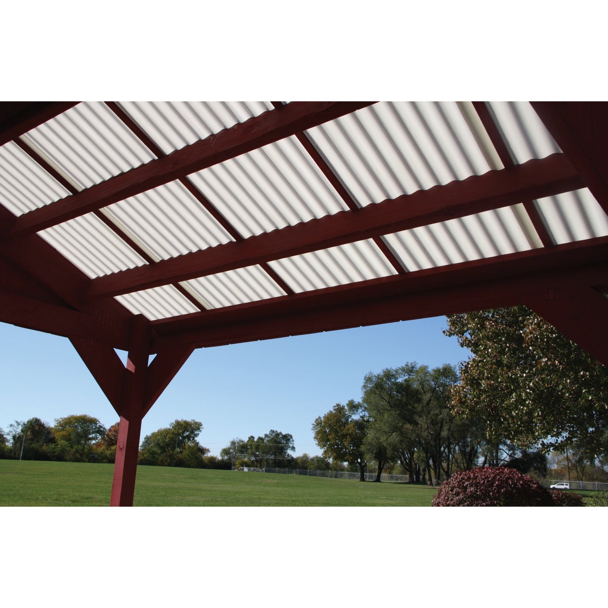 Sequentia WeatherGlaze 26 In. x 12 Ft. White Fiberglass Corrugated Panels Image 3