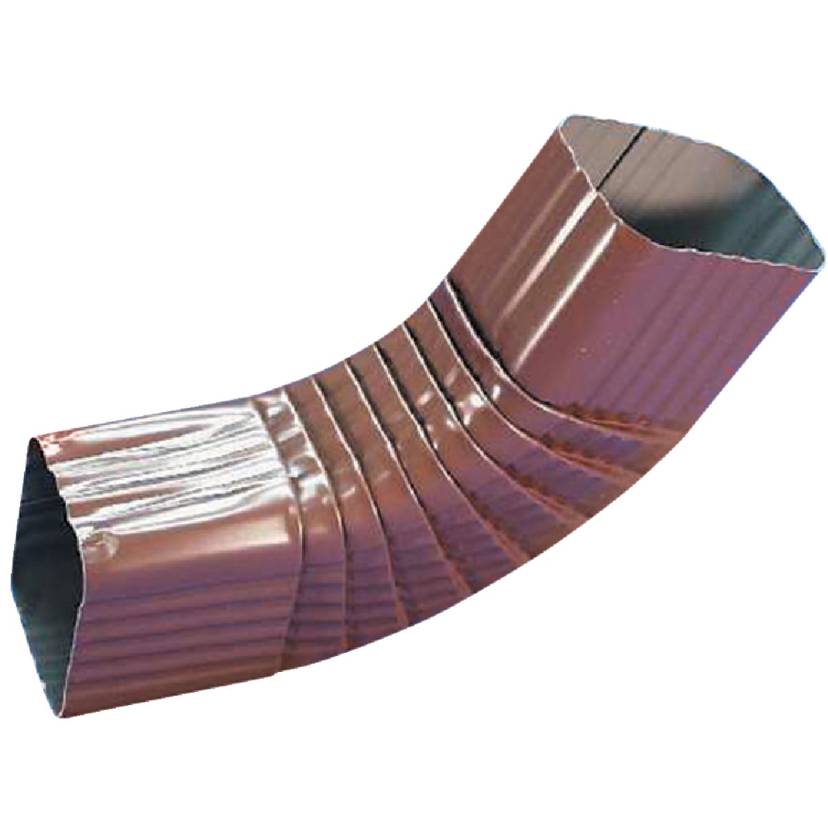 Spectra Metals 2 x 3 In. Aluminum Brown Side Downspout Elbow Image 1