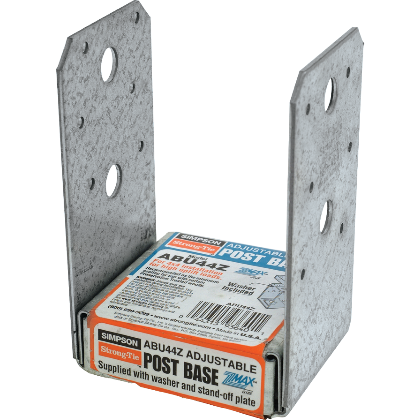 Simpson Strong-Tie ZMAX 4 In. x 4 In. 12 ga Post Base Image 1