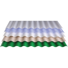 Tuftex Seacoaster 26 In. x 8 Ft. Opaque White Round Wave Vinyl Corrugated Panels Image 2