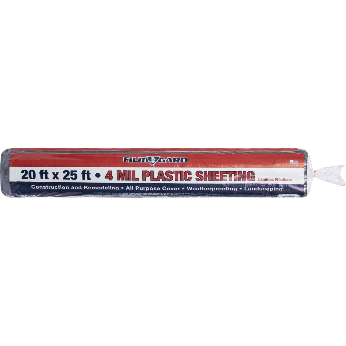 Film-Gard 20 Ft. x 25 Ft. Black 4 Mil Poly Film Sheeting