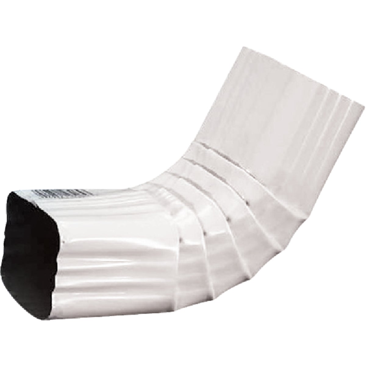 Spectra Metals 2 x 3 In. Aluminum White Front Downspout Elbow Image 1