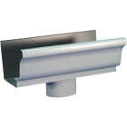 Spectra Metals 5 In. K Style Aluminum White Gutter Round Drop Outlet Image 1