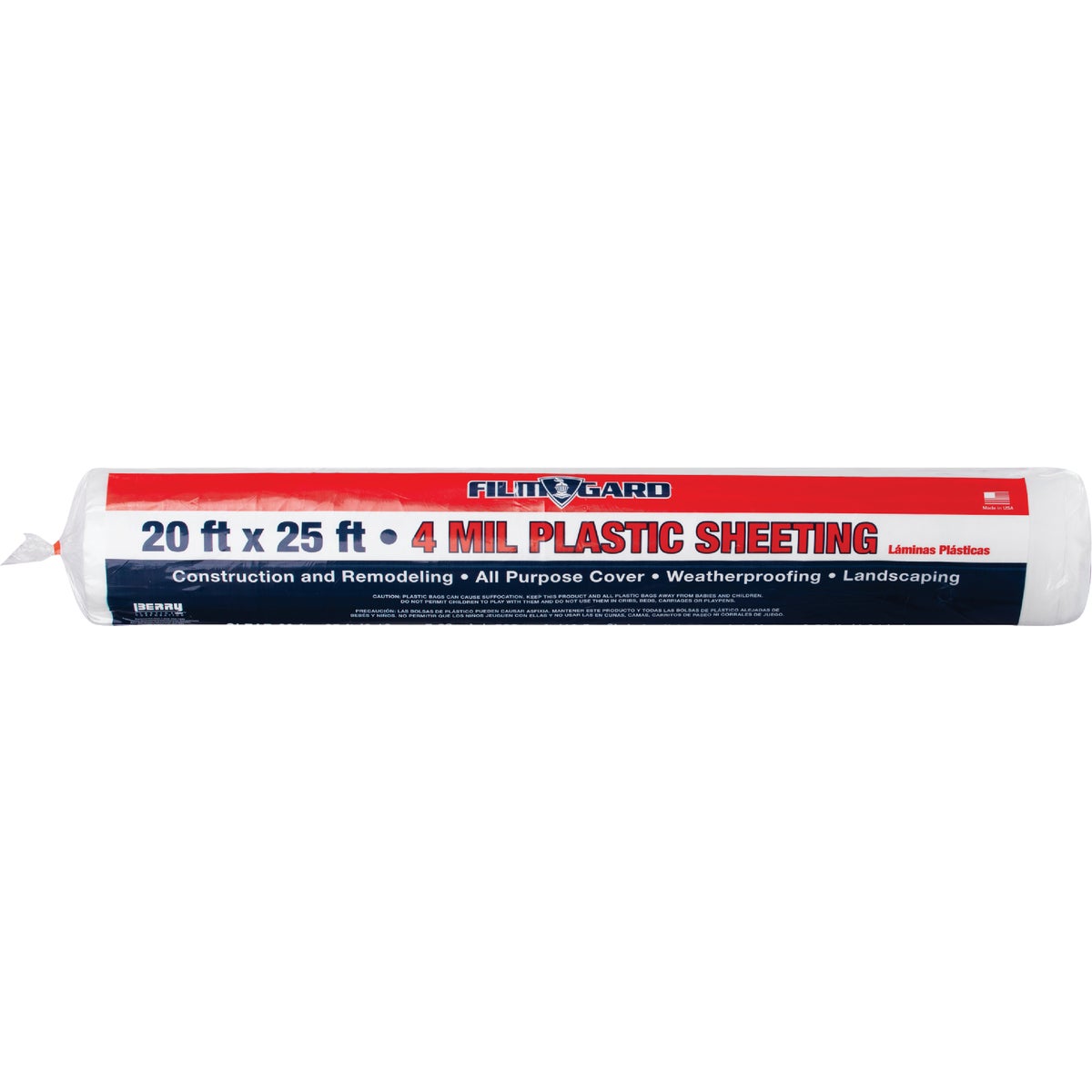 Film-Gard 20 Ft. x 25 Ft. Clear 4 Mil Poly Film Sheeting