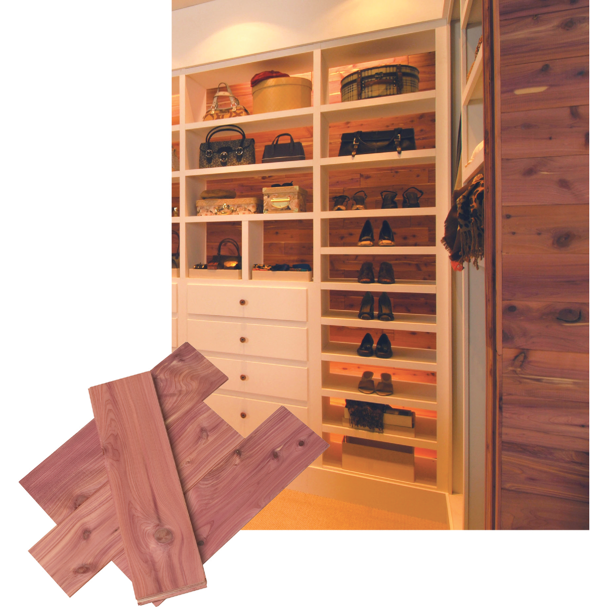 CedarSafe 3-3/4 In. x 1/4 In. (Random Lengths) Eastern Red Cedar Plank Image 1