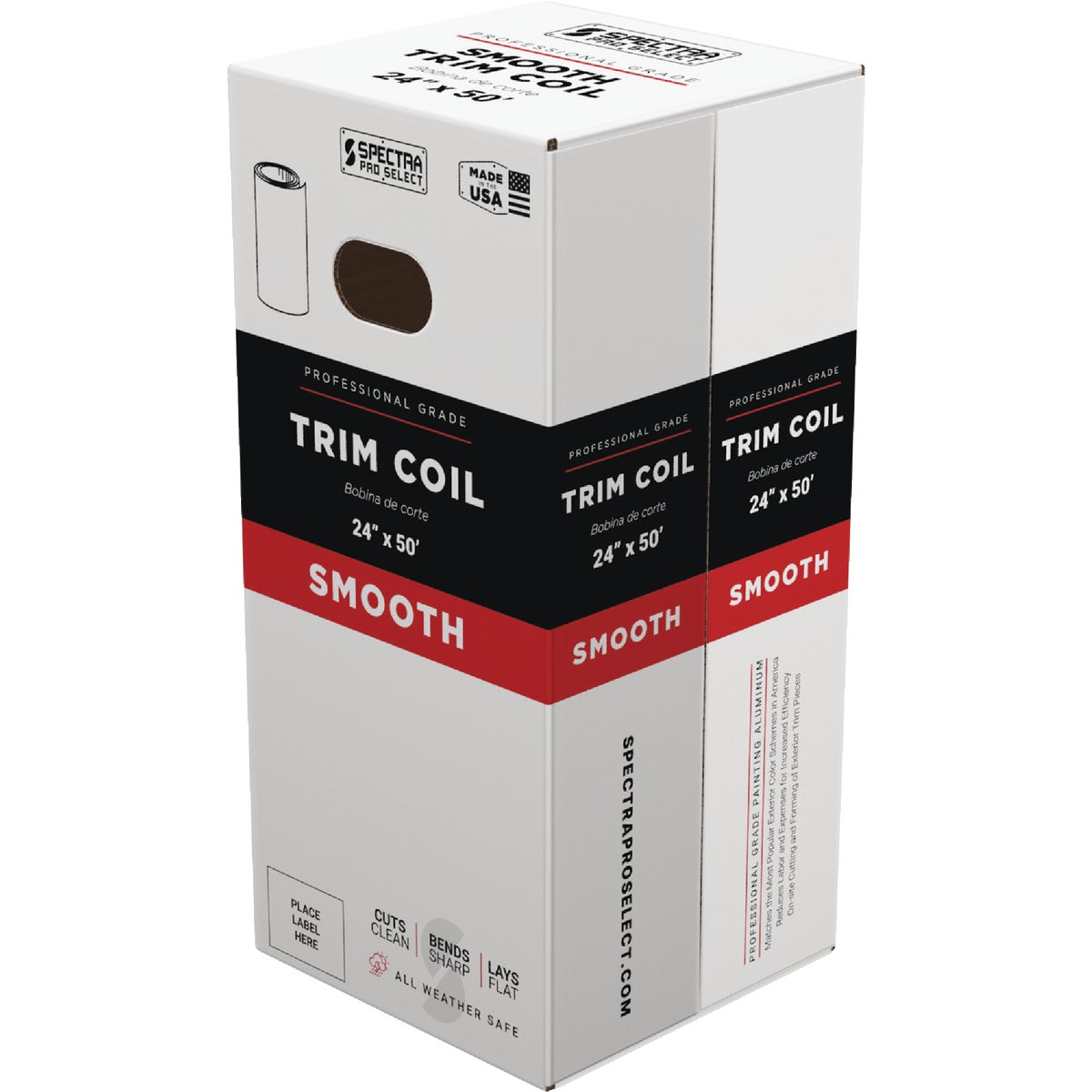 Spectra Metals 24 In. x 50 Ft. White Painted Aluminum Trim Coil Image 3