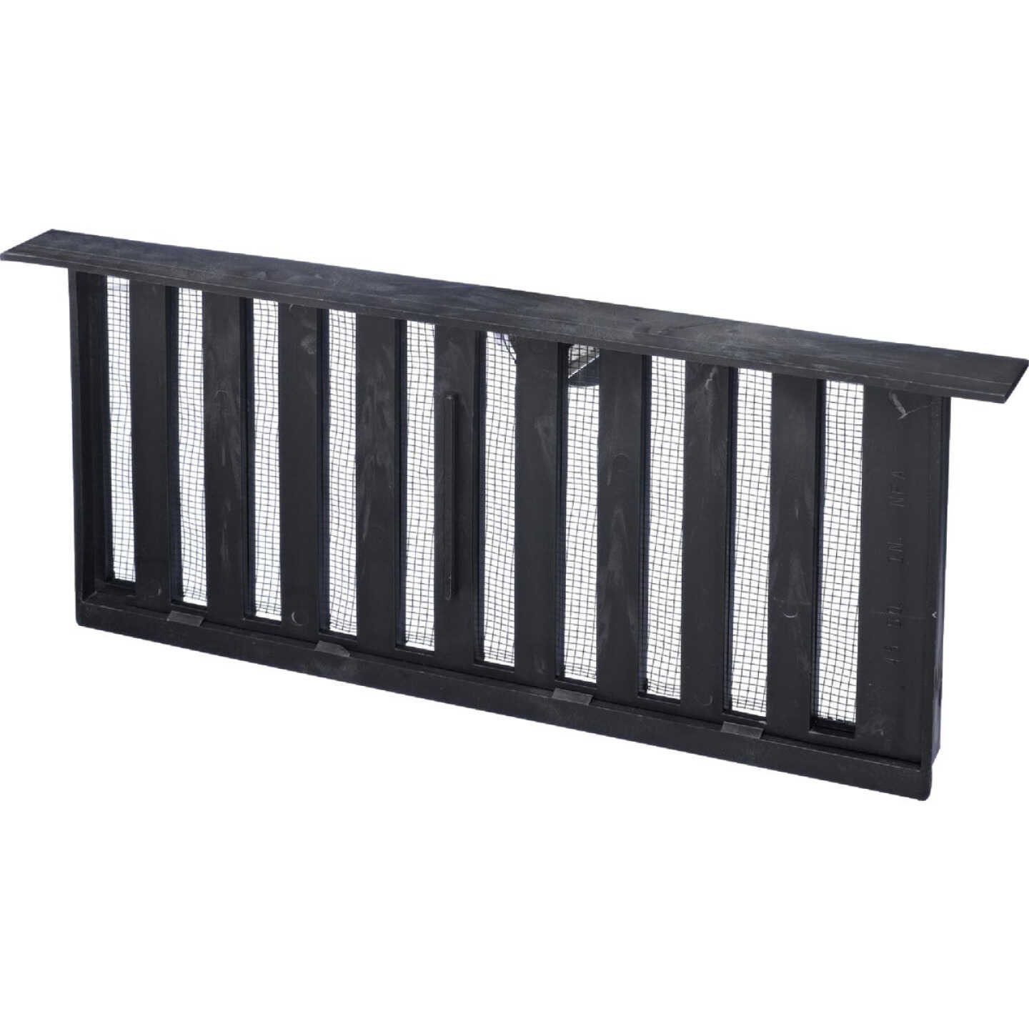 AirVent PMS-1 8 In. x 16 In. Black Manual Sliding Foundation Vent with Lintel Image 1