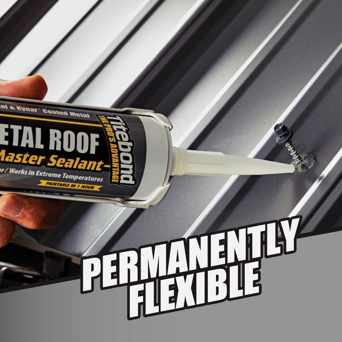 TiteBond Weathermaster 10 Oz. Gray Metal Roof Sealant Image 6