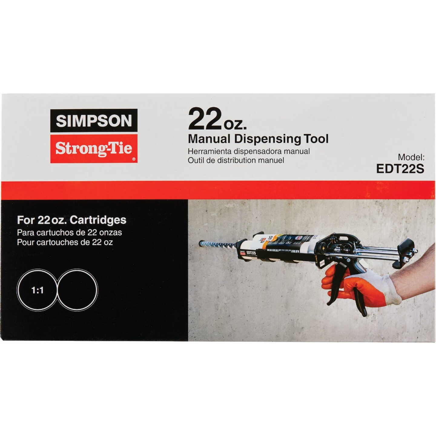 EDT22S Steel Dispensing Tool for 22 oz. Adhesive Cartridges Image 2