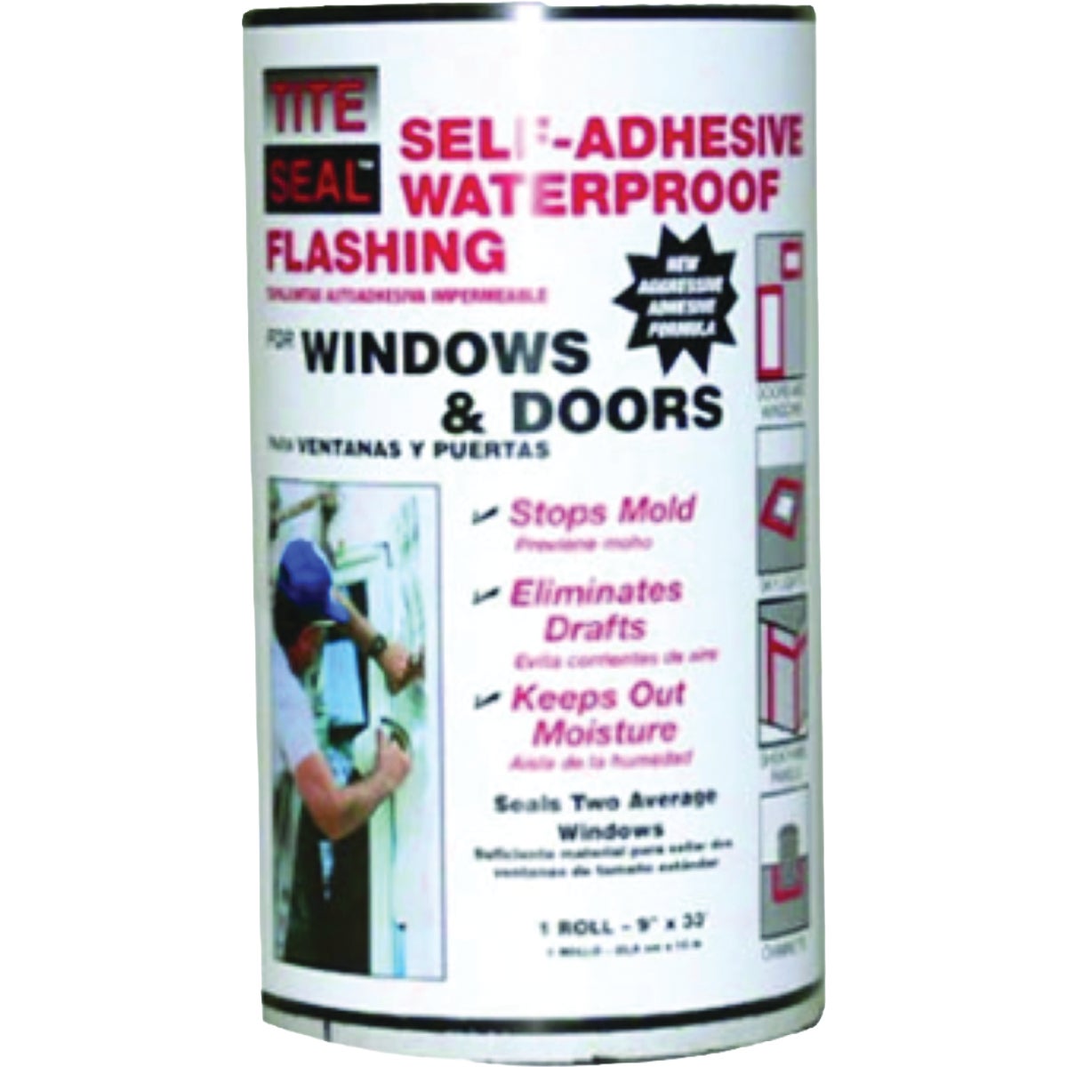 Tite Seal 9 In. x 33 Ft. Waterproof Self-Adhesive Window & Door Flashing Image 1