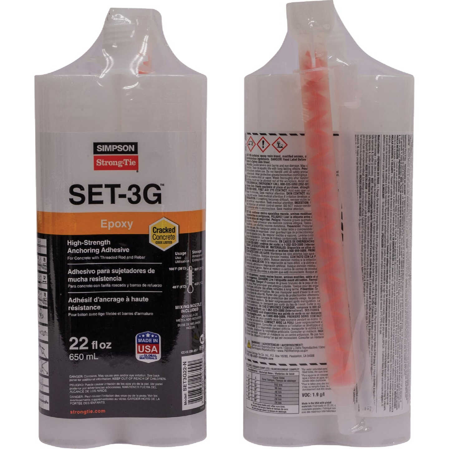 Simpson Strong-Tie 22 Oz. High-Strength Epoxy Adhesive with Nozzle & Extension Image 7