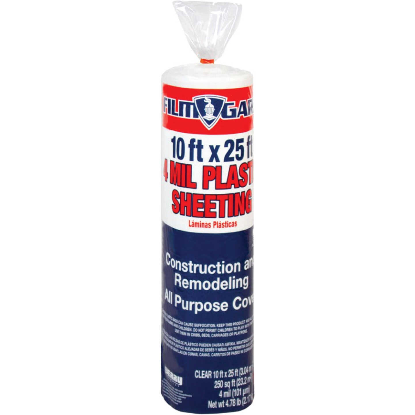 Film-Gard 10 Ft. x 25 Ft. Clear 4 Mil Poly Film Sheeting Image 2