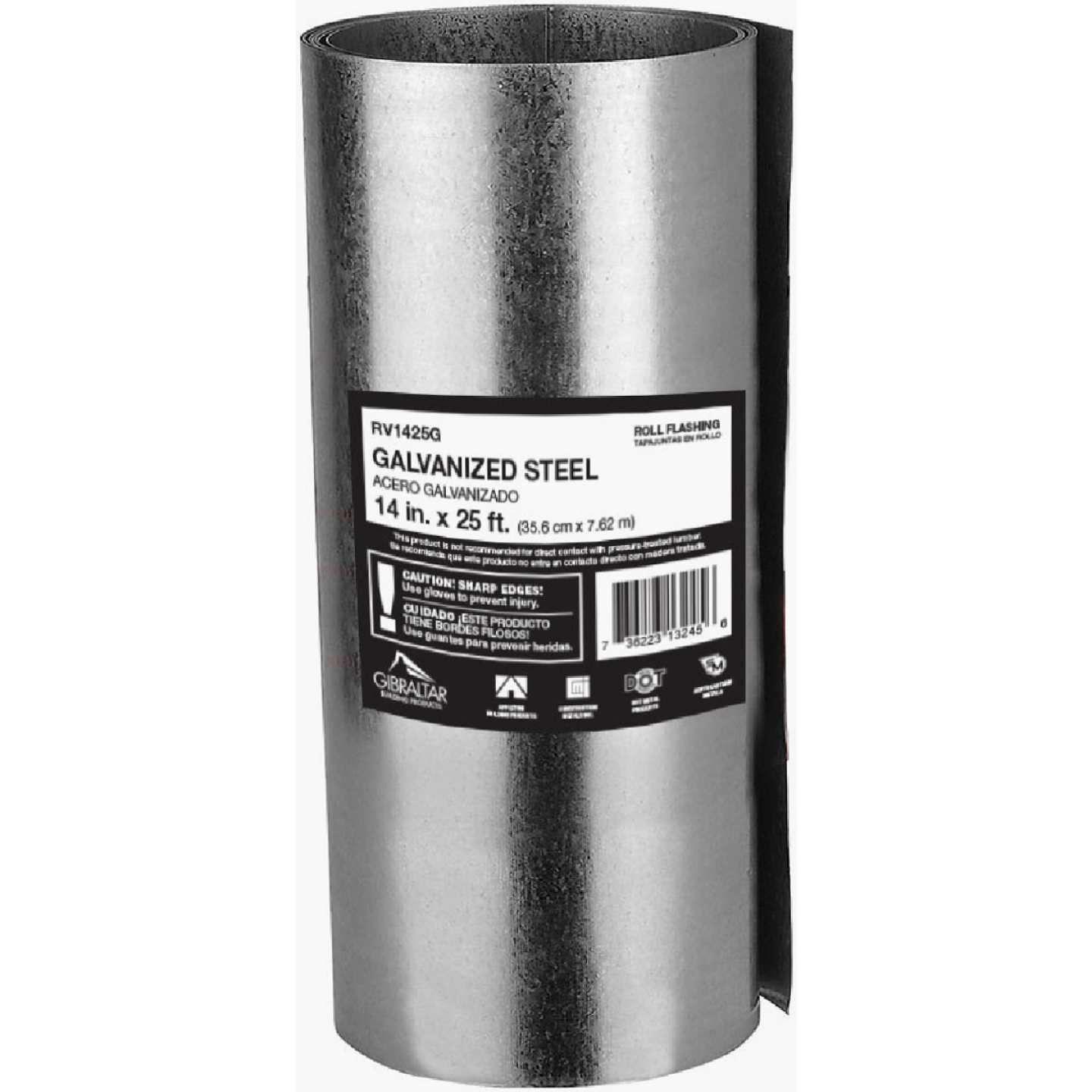 NorWesco 14 In. x 25 Ft. Mill Galvanized Roll Valley Flashing Image 1