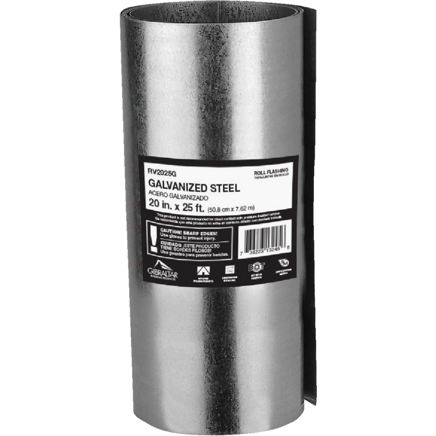 NorWesco 20 In. x 25 Ft. Mill Galvanized Roll Valley Flashing Image 1