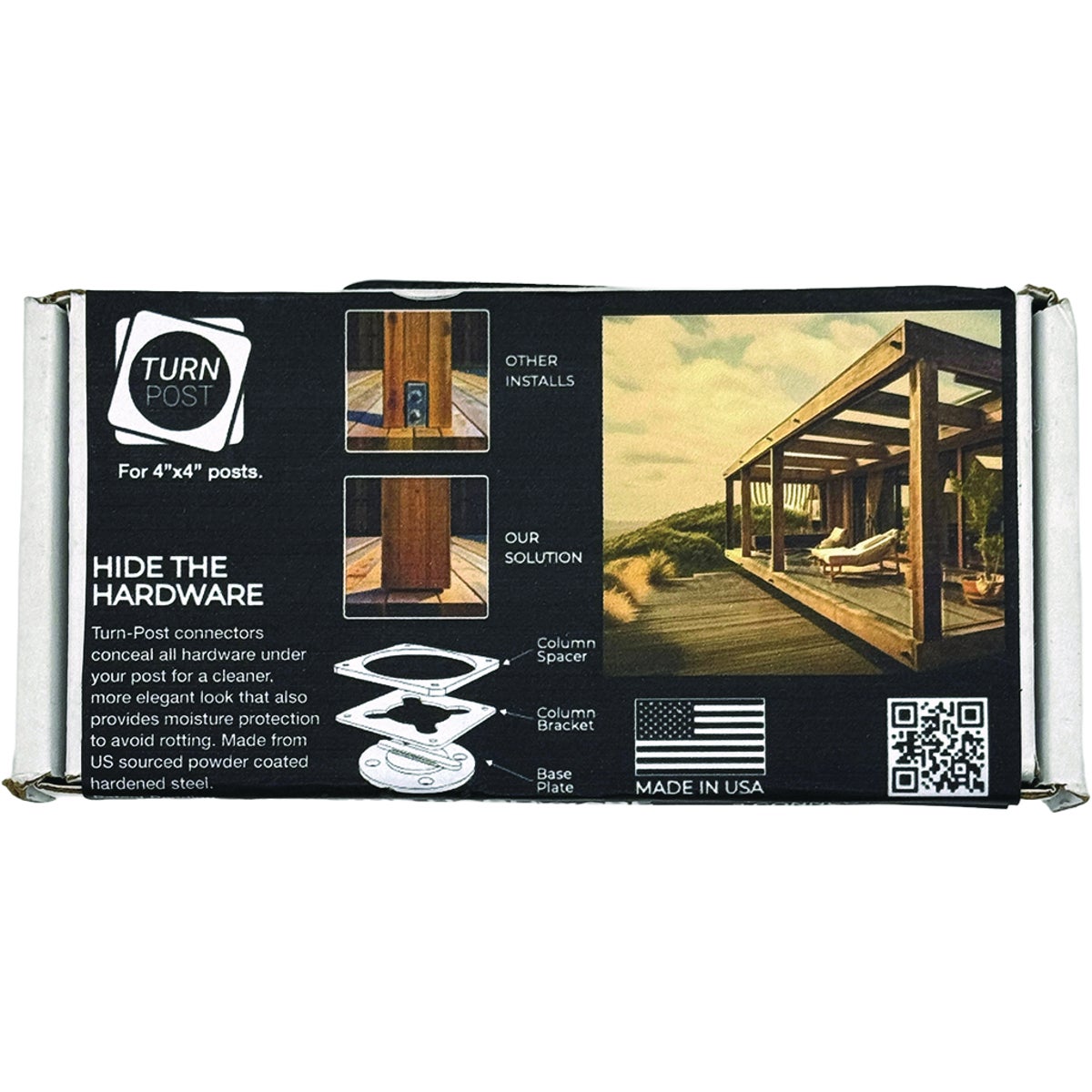 Turn-Post 4 In. x 4 In. Steel Post Connector (2-Pack)