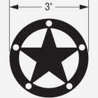 Outdoor Accents Mission Collection ZMAX, Black Powder-Coated Decorative Star Image 3