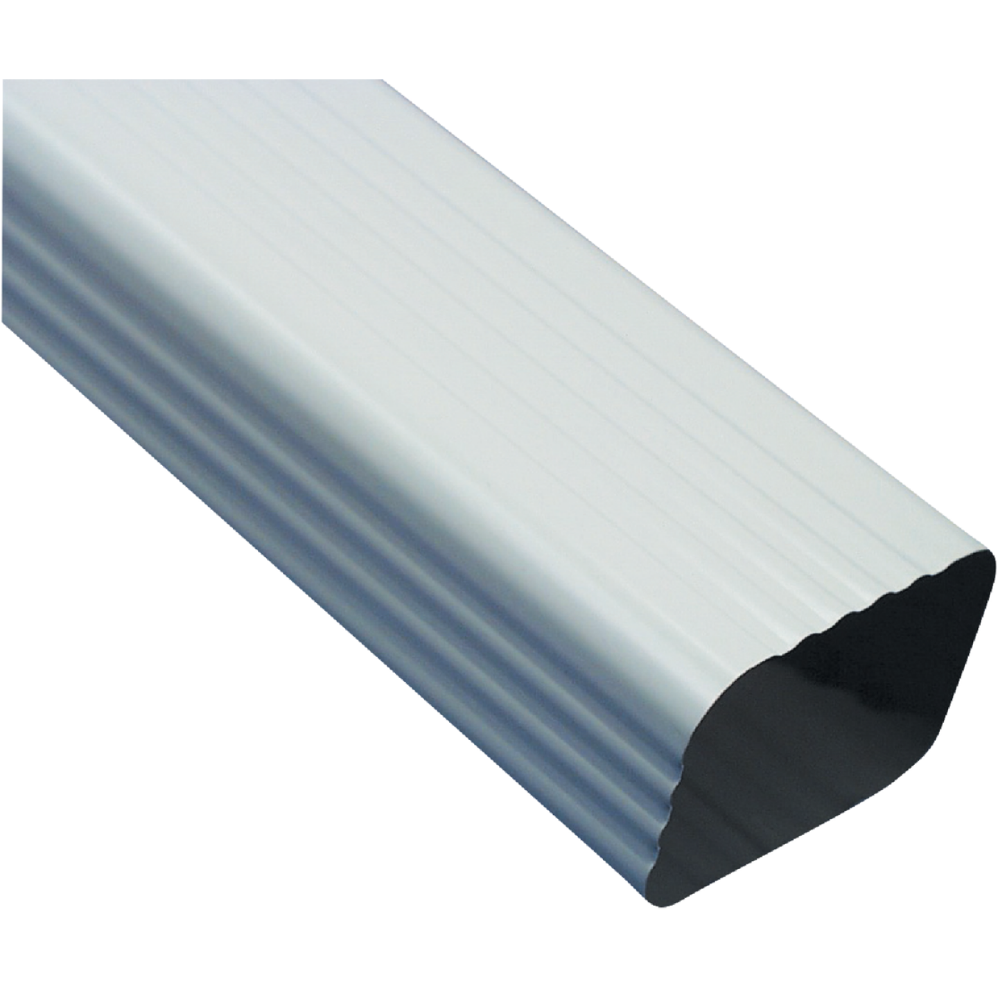 Amerimax 2 In. x 3 In. White Galvanized Downspout Image 1